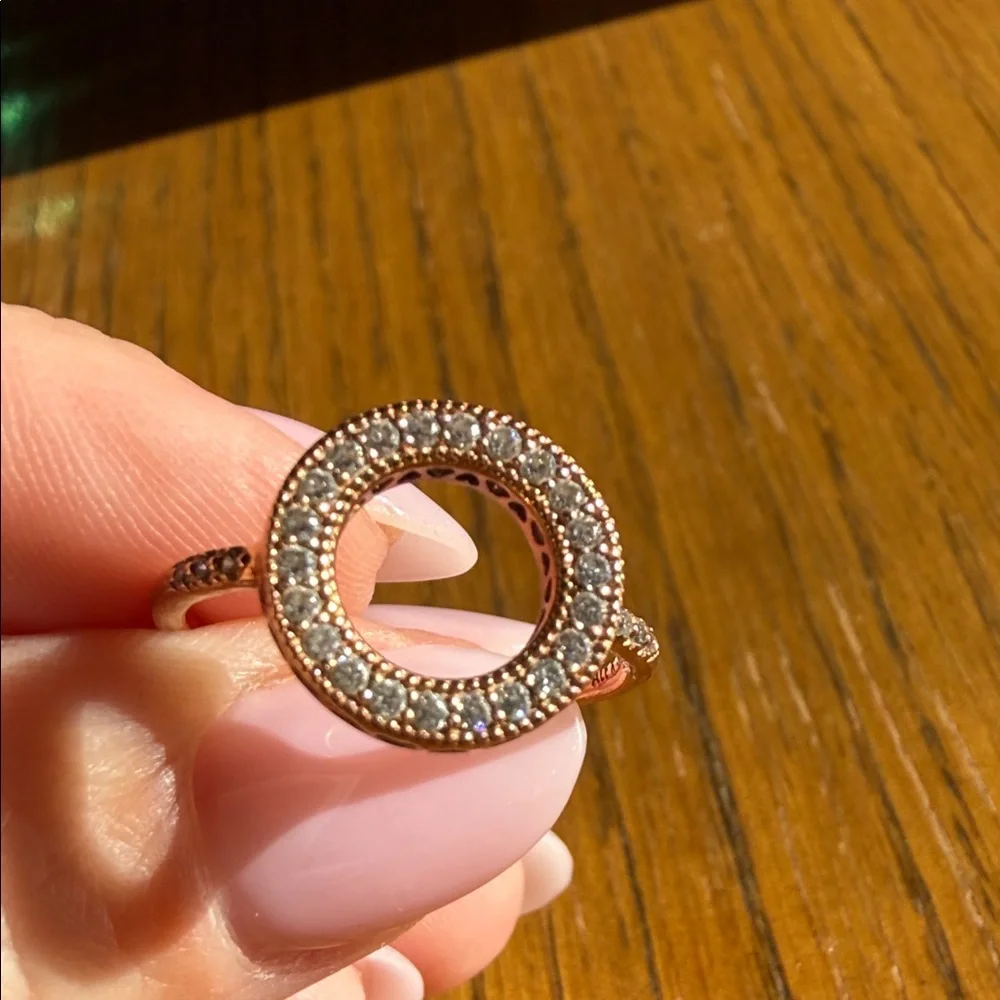Pandora Rose Gold Circle Ring - Picture 4 of 4